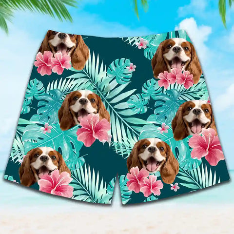Personalized Face Hawaiian Shorts – Funny Custom Vacation Outfit