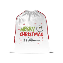 Personalized Christmas Gift Bag with Custom Name