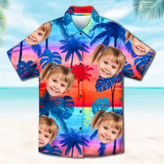 Camisa hawaiana personalizada: camisa de playa unisex con foto de mascota personalizada