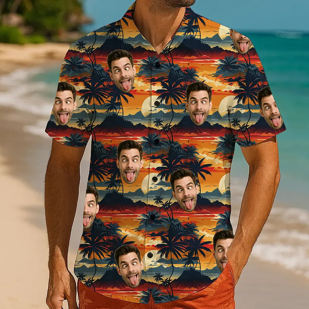 Tu foto en una camisa hawaiana: un divertido regalo personalizado para los amantes de la playa