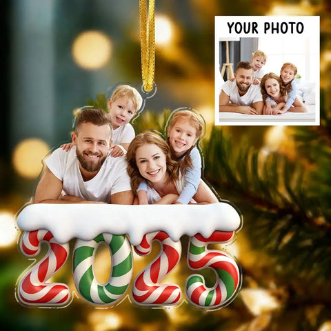 Christmas Custom Photo Family Acrylic Ornament
