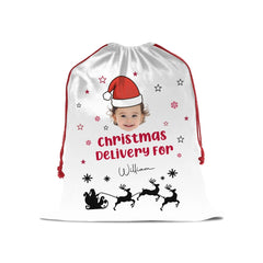Custom Christmas Gift Bag with Photo and Name