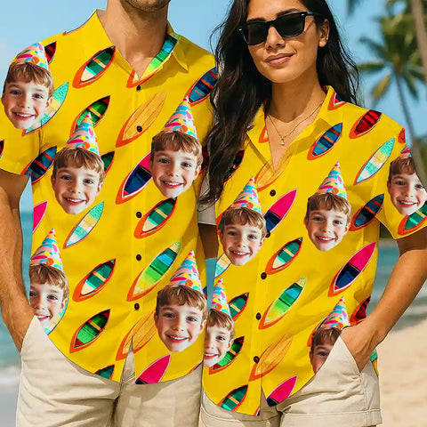 Camisa hawaiana personalizada con tus caras: un estilo veraniego único y divertido 