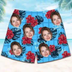 Shorts hawaianos con cara: personalizados, divertidos y con estilo