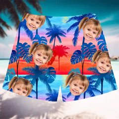 Shorts hawaianos personalizados: shorts de playa unisex con cara y foto personalizadas