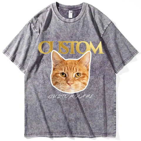 Custom Photo Unisex Vintage T-shirt, Hoodie, Sweatshirt  For Pet Lovers, Family Member