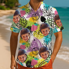 Tu foto, ambiente tropical: la camiseta de playa personalizada definitiva 