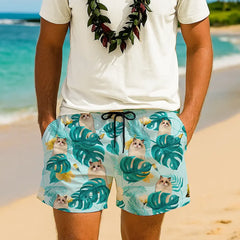Pantalones cortos hawaianos con cara personalizada: personalizados para la diversión del verano 