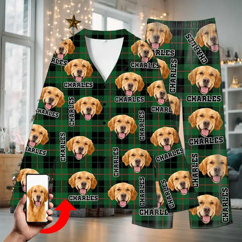 Custom Christmas Long Sleeve Pajamas – Matching Holiday Sleepwear for Families & Pets
