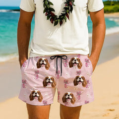 Pantalones cortos hawaianos con estampado personalizado: un divertido regalo fotográfico para las vacaciones de verano 