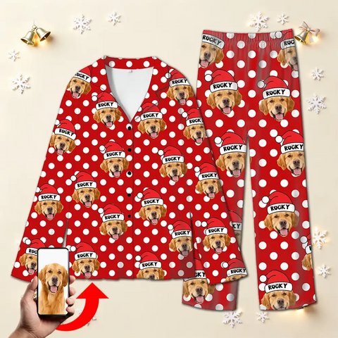 Personalized Family Photo Christmas Pajamas – Matching Sleepwear Set