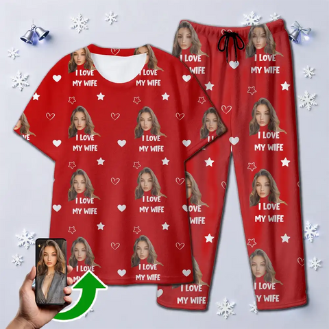 Custom Family Christmas Pajamas – Short Sleeve Flannel Matching Sleepwear