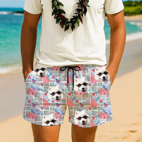 Tropical Shorts with Your Face – Funny Custom Vacation Outfit