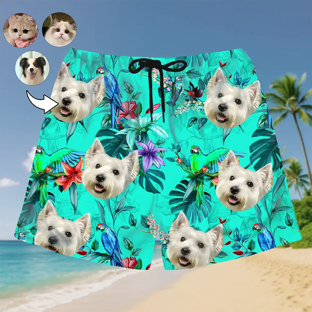 Shorts hawaianos con cara personalizada: un atuendo único para las vacaciones de verano