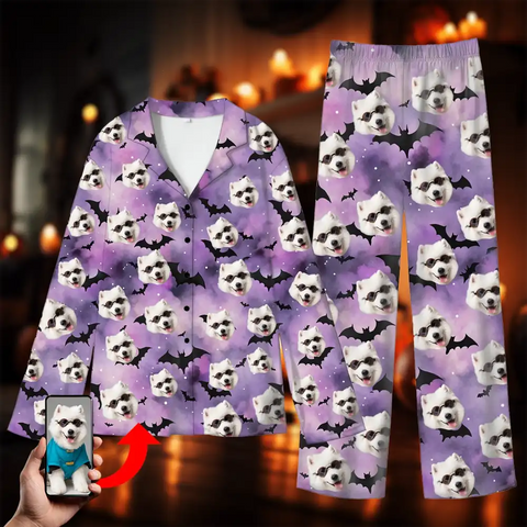 Personalized Dog & Cat Halloween Pajamas – Custom Pet Sleepwear Gift