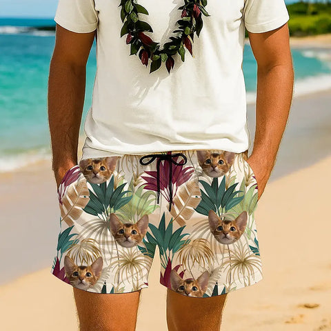 Personalized Hawaiian Shorts with Your Face – Unique Beachwear