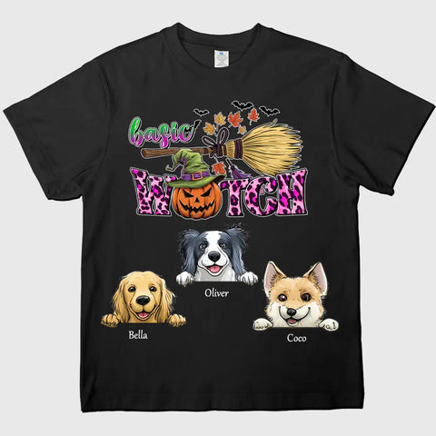 Custom Halloween T-Shirt ，Sweatshirts, Hoodies – Personalized Cute Pet Portrait, Spooky & Fun Design