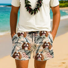 Shorts hawaianos con cara divertida: regalo tropical personalizado para la playa 