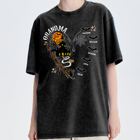 Custom Personalized Family Matching Halloween Shirts - Gift for Grandma and Grandchildren