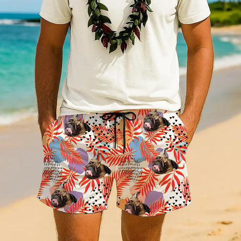Summer Statement Shorts – Custom Tropical Print with Your Face