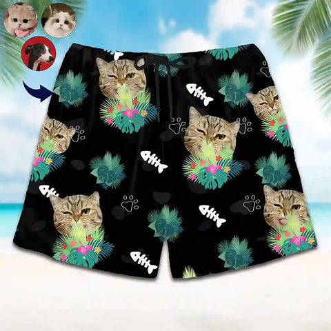 Personalized Tropical Shorts – Custom Photo Print for Summer & Vacations