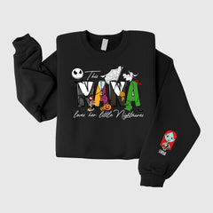 Customize this mom love her nightmare sweatshirt, personalized Halloween sweater, Halloween gift