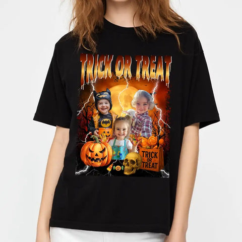 Personalized Bootleg Halloween Shirt – Custom Pet & Name, Funny Retro Dog Tee, Unique Halloween Gift