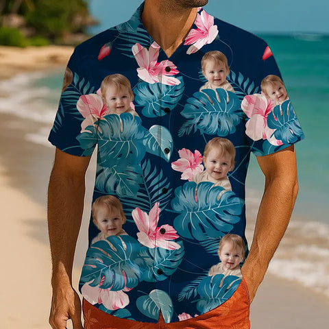 Custom Face Hawaiian Shirt – Personalized Tropical Vacation Shirt