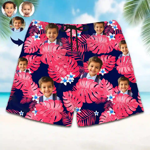 Custom Tropical Shorts – Personalized Photo Print for Beach Days