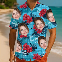 Camisa hawaiana Face-On: personalizada, divertida y con estilo 