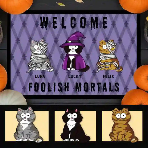 Gift for Cat Owners – Personalized Outdoor Welcome Mat