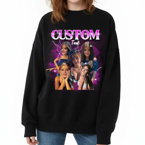 Camiseta, sudadera o sudadera unisex personalizada con foto personalizada "Vibraciones positivas, vida positiva" - Regalo para familiares, dueños y amantes de las mascotas.