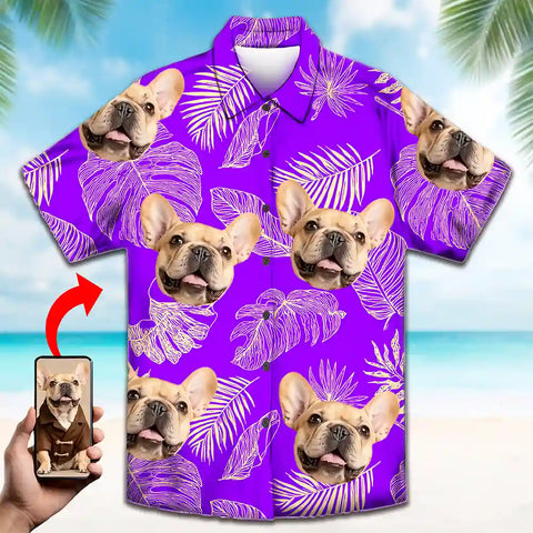 Custom Printed Hawaiian Shirt – With Your Pet, Partner, or Yourself