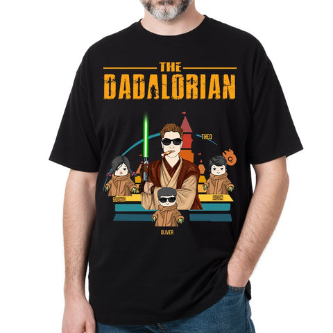 Camiseta personalizada "Papá legendario": regalo personalizado del Día del Padre para el mejor héroe del mundo, hecho por niños. 