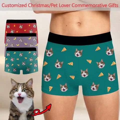Custom Face Boxer Briefs – Upload Your Photo, Personalized Men’s Underwear with Multiple Patterns