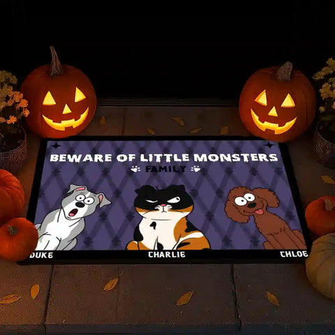 Festive Halloween Pet Doormat - Choose a Portrait of Your Cat or Dog