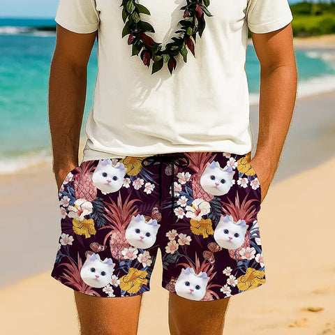 Custom Hawaiian Shorts with Your Photo – Fun & Personalized Vacation Gift