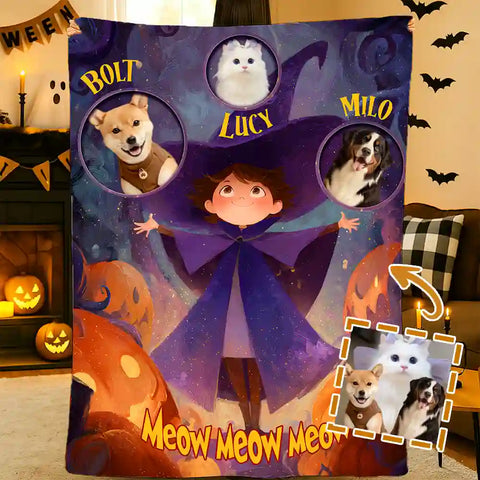 Personalized Pet Photo Blanket – Add Your Dog or Cat’s Portrait