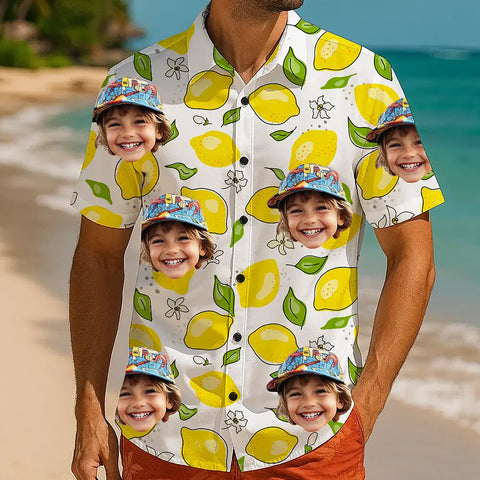 Camisa hawaiana personalizada con tu foto: regalo vacacional personalizado 