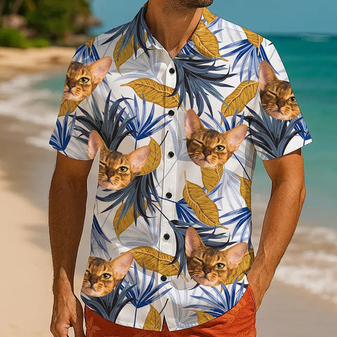Personalized Face Shirt – Bold Tropical Design for Summer Fun