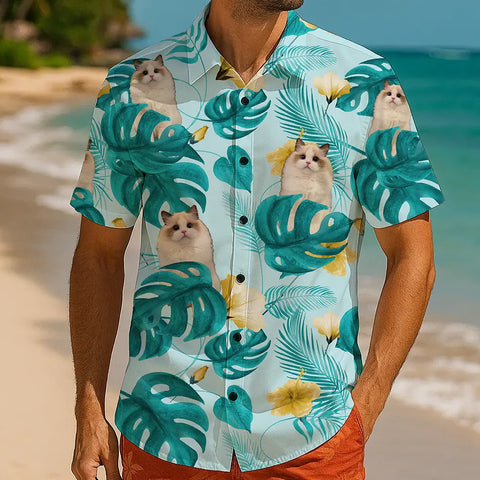 Camisa hawaiana con cara personalizada: ¡Atrae miradas este verano! 