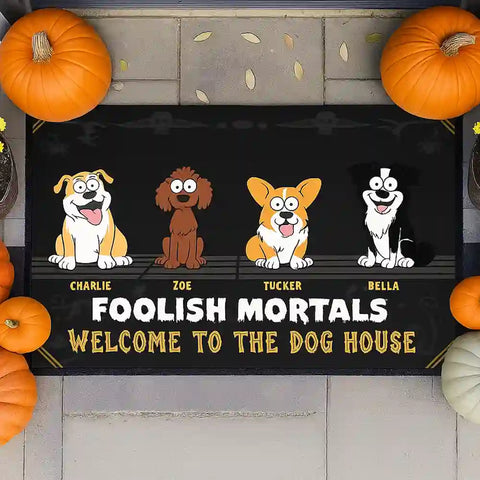 Festive Halloween Welcome Mat – Personalized with Your Dog’s Portrait