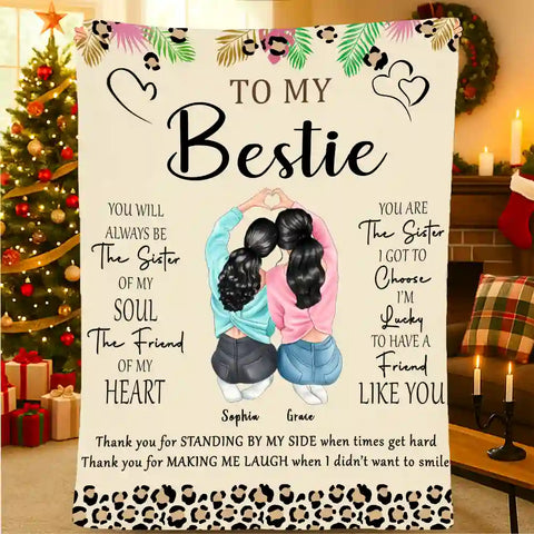 Personalized “To My Bestie” Blanket – Unique Friendship Gift That Says It All