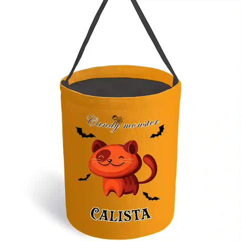 Personalized Kids Halloween Candy Bag – Choose Character & Custom Name