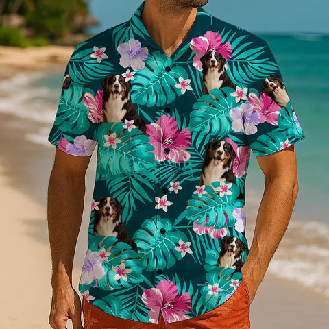 Custom Face Hawaiian Shirt – Personalized with Your Pet, Partner, or Family