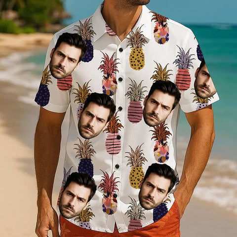 Camisa hawaiana con cara personalizada: ¡Atrae miradas este verano! 