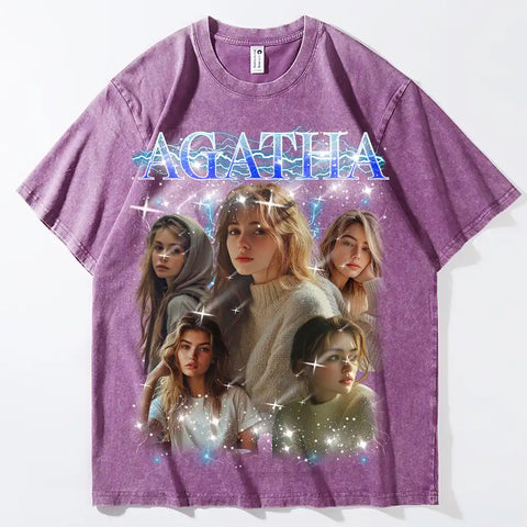 Camiseta personalizada de hip-hop de los 90: camisa vintage lavada para fanáticos de los años 90 y dueños de mascotas con estilo 