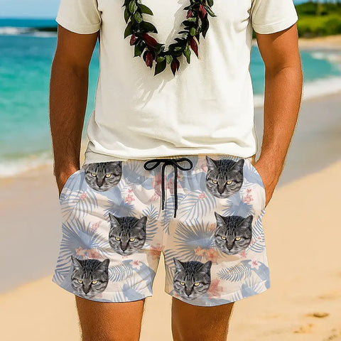 Custom Hawaiian Shorts with Your Picture – Fun Gift for Vacation