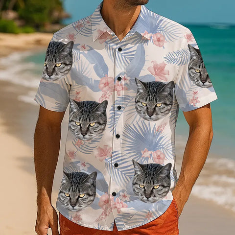 Camisa hawaiana personalizada con tu foto: un regalo divertido para las vacaciones 