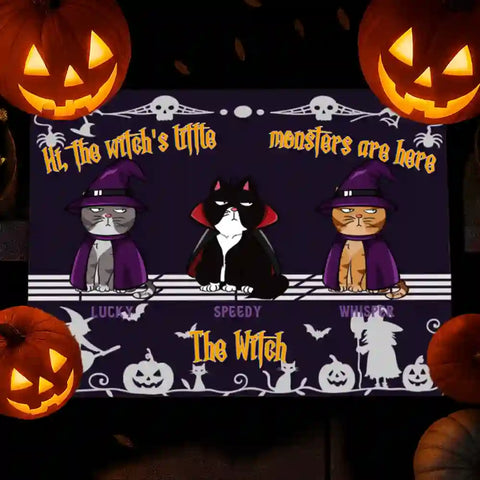 Festive Halloween Cat Doormat – Personalized with Your Kitty’s Portrait